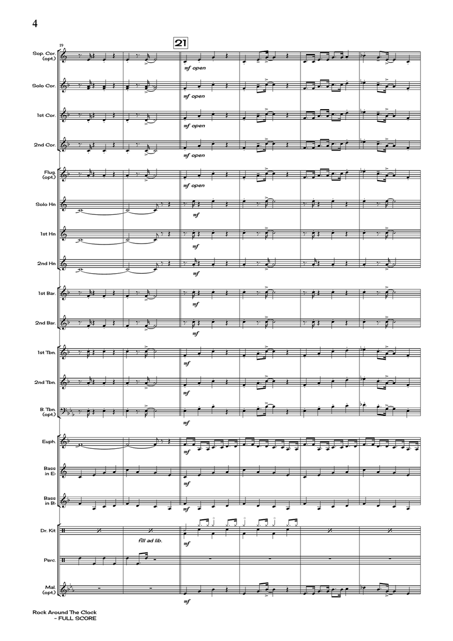 Rock Around The Clock Brass Band scores gallery preview page 6