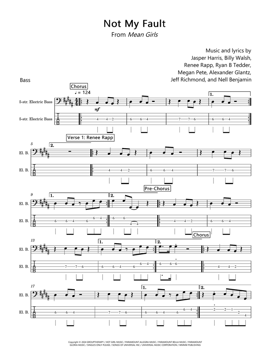 Not My Fault Not My Fault Acoustic Guitar scores gallery preview page 1