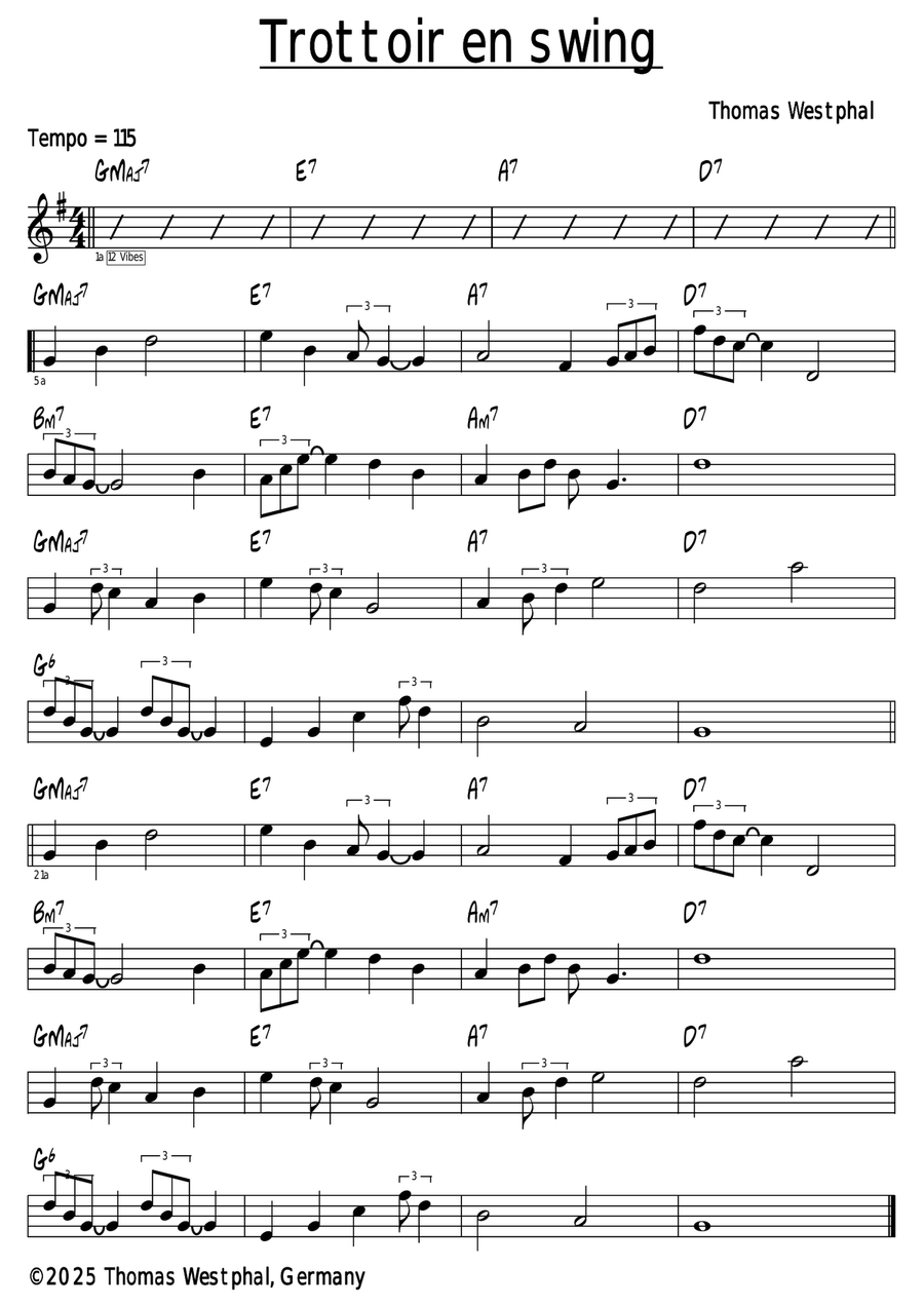 Trottoir en swing Trottoir en swing Piano scores gallery preview page 1