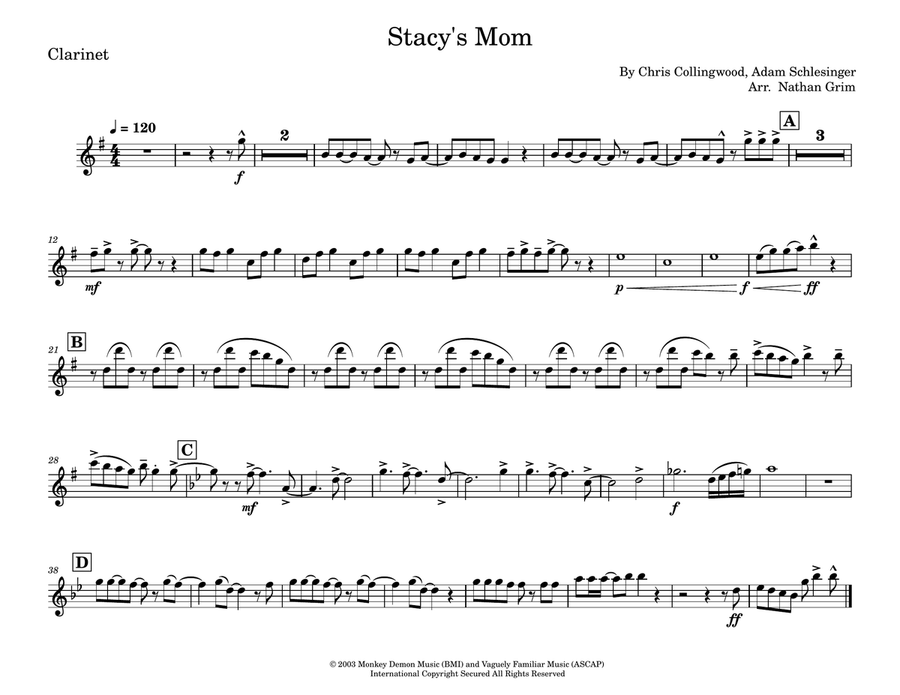 Stacy's Mom Stacy's Mom Marching Band scores gallery preview page 6