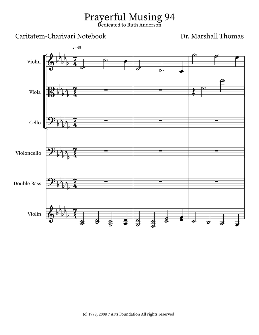 Prayerful Musing 94 Prayerful Musing 94 Large Ensemble scores gallery preview page 1