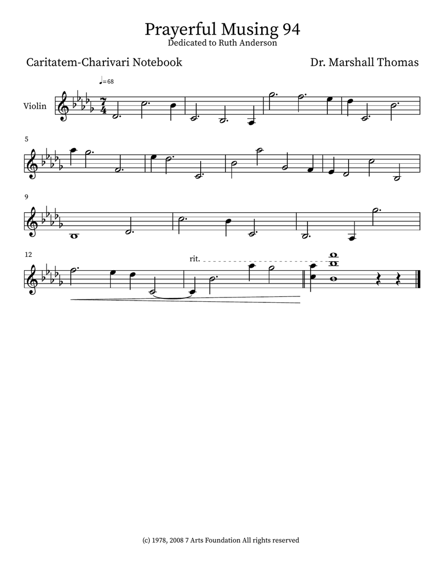 Prayerful Musing 94 Prayerful Musing 94 Large Ensemble scores gallery preview page 6