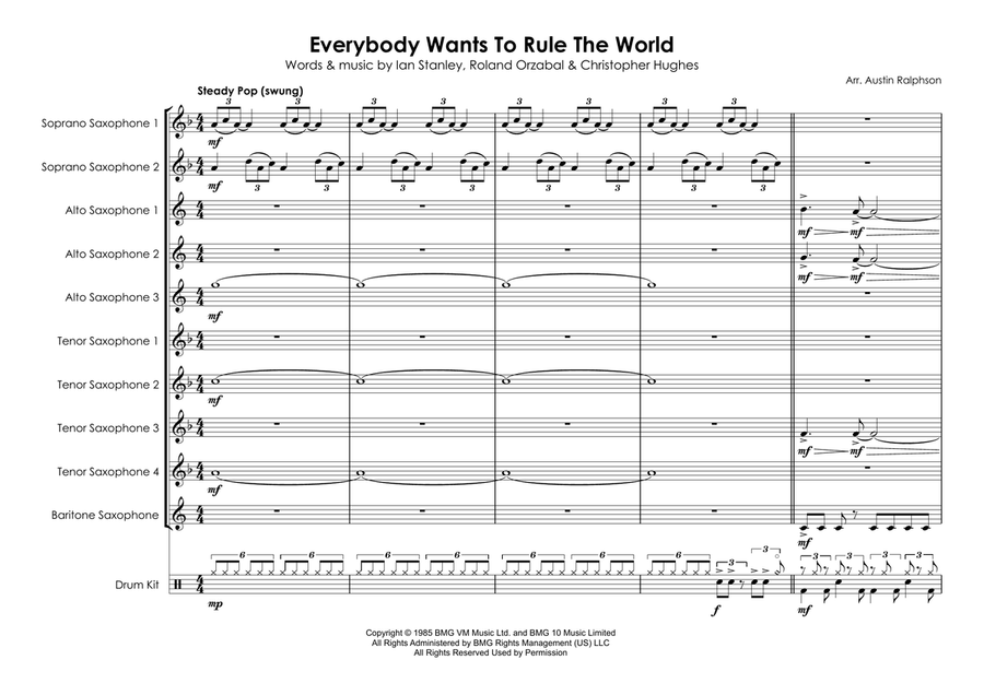 Everybody Wants To Rule The World Woodwind Ensemble scores gallery preview page 5