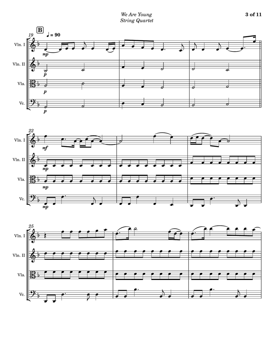We Are Young String Quartet scores gallery preview page 3