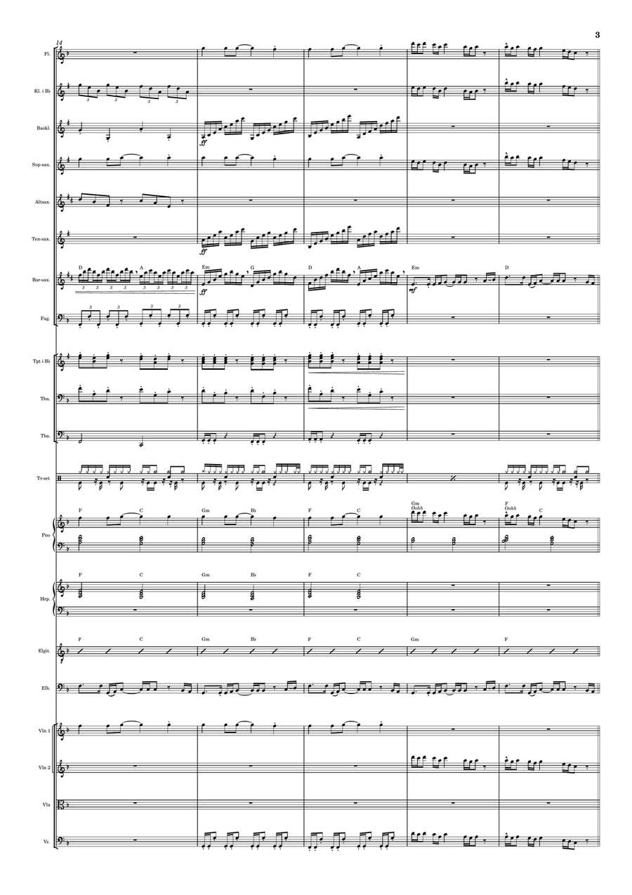 Paradise Paradise Full Orchestra scores gallery preview page 3