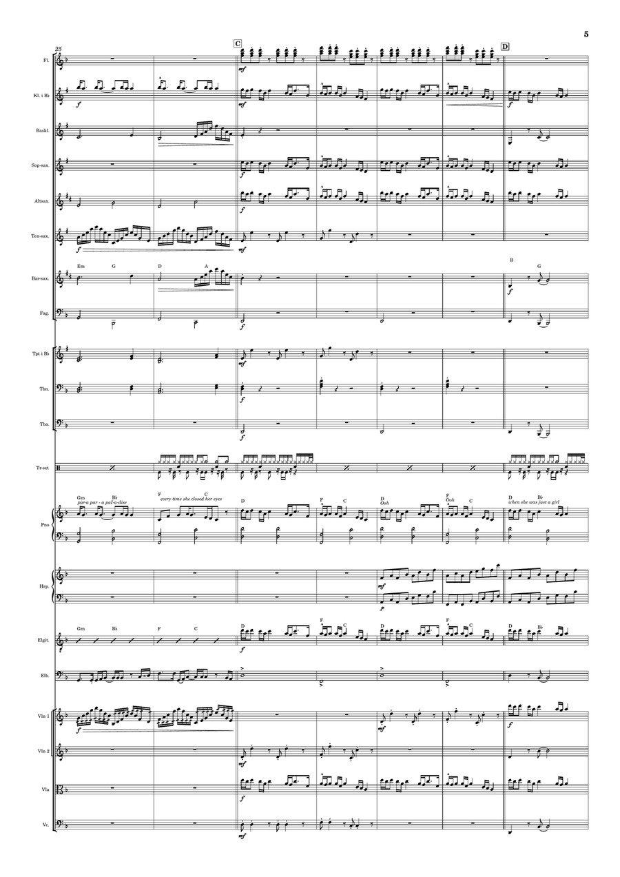 Paradise Paradise Full Orchestra scores gallery preview page 5