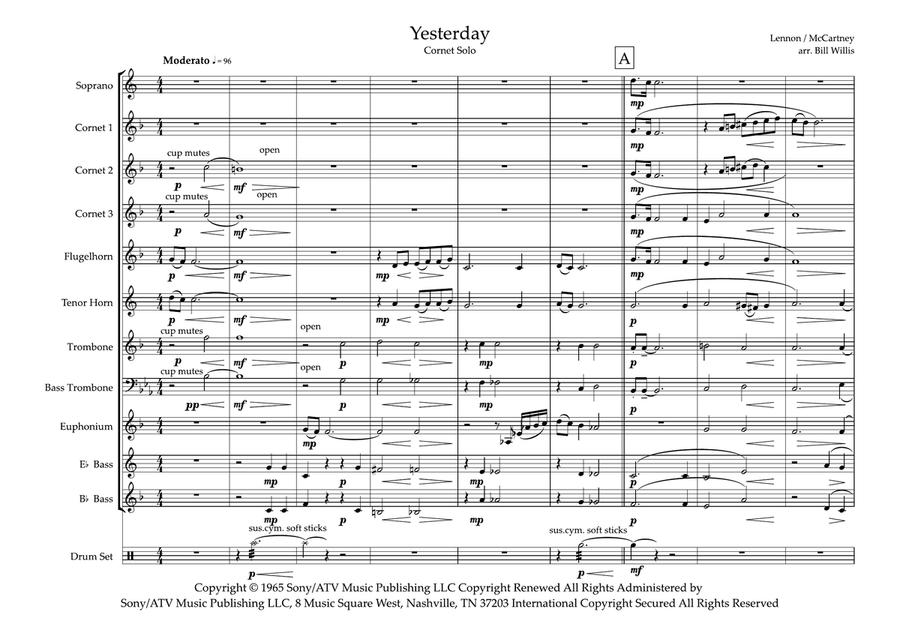 Yesterday Yesterday Large Ensemble scores gallery preview page 1