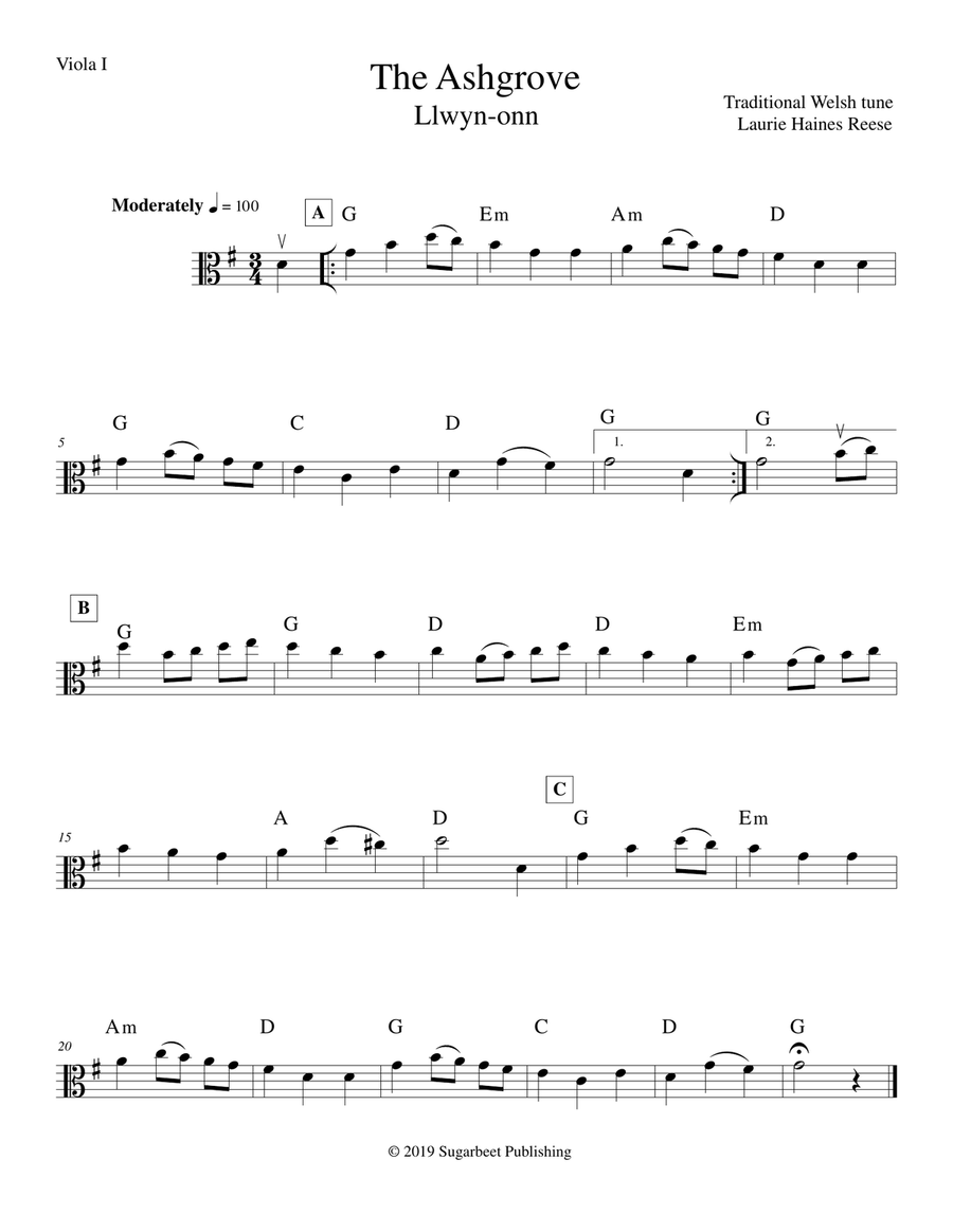 The Ashgrove for 3 Violas String Trio scores gallery preview page 3