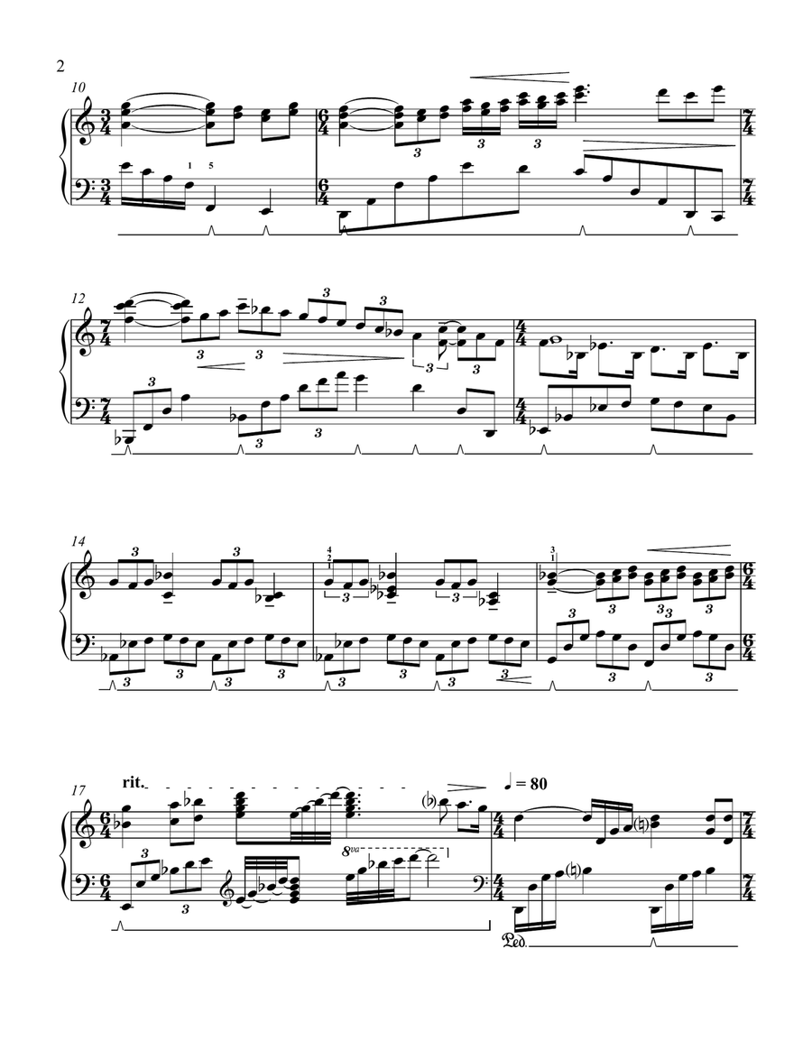 Spanish Rhapsody Piano Solo scores gallery preview page 3