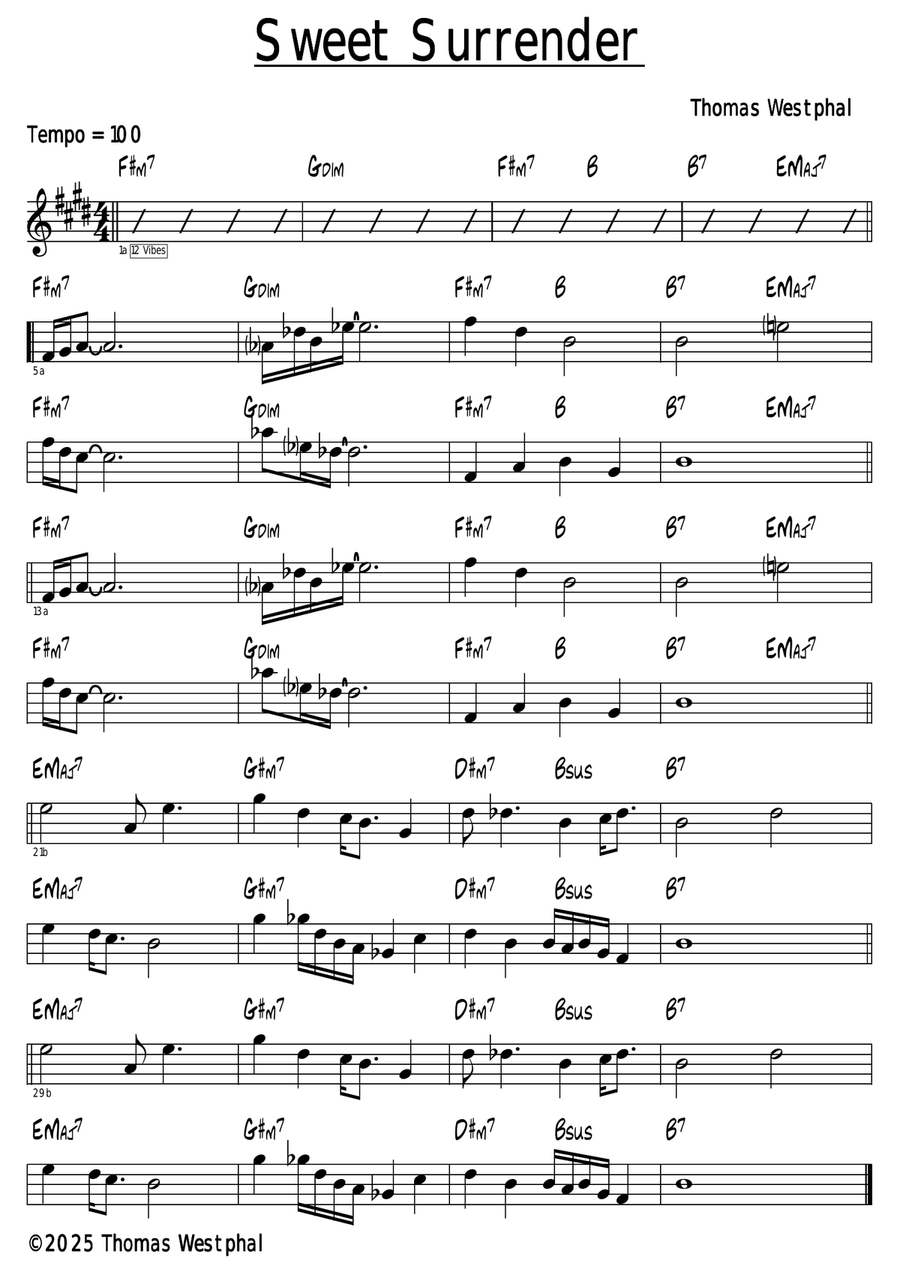 Sweet Surrender Sweet Surrender Piano scores gallery preview page 1