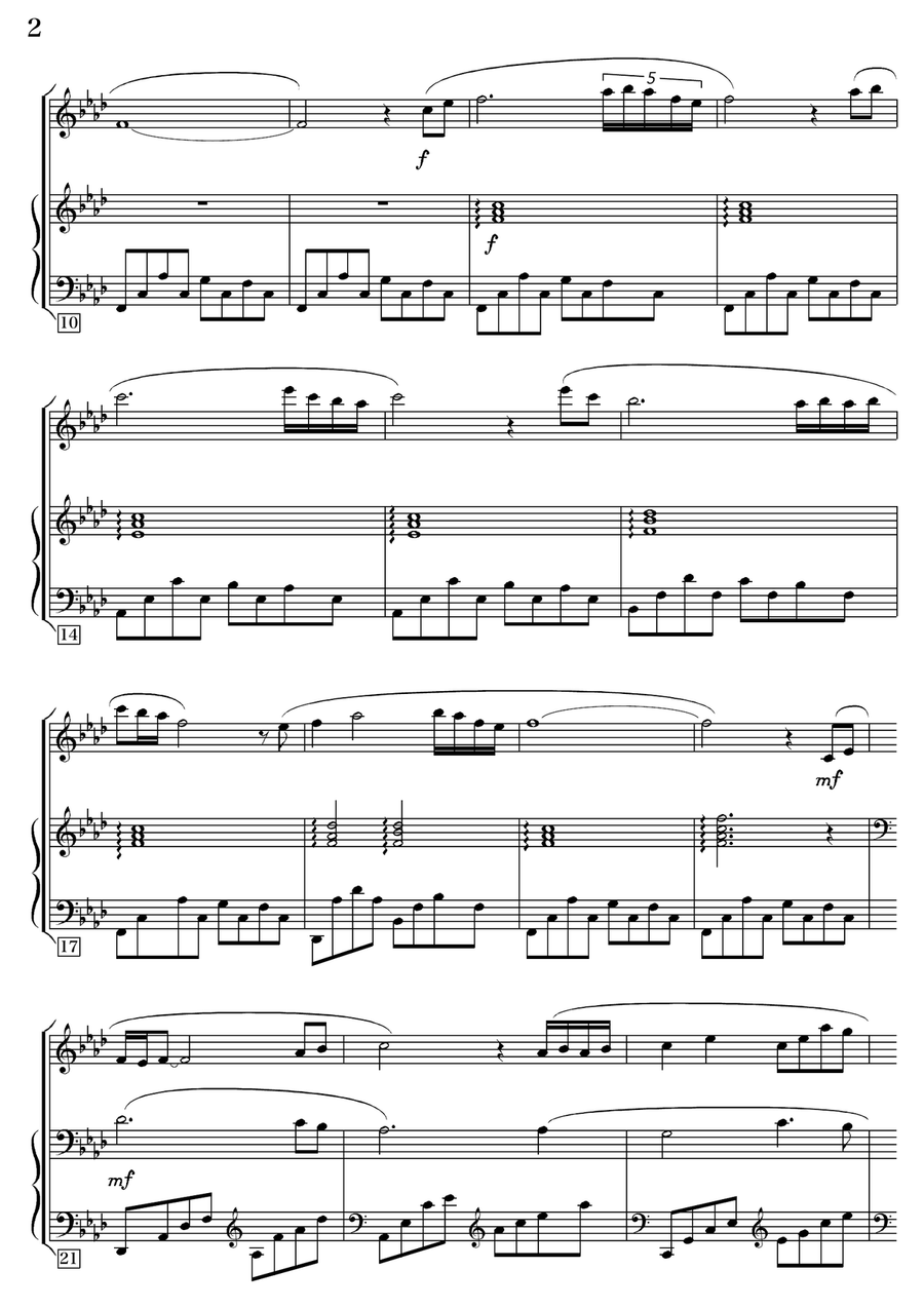 NAKASENDO (Flute + Piano) Flute Solo scores gallery preview page 3