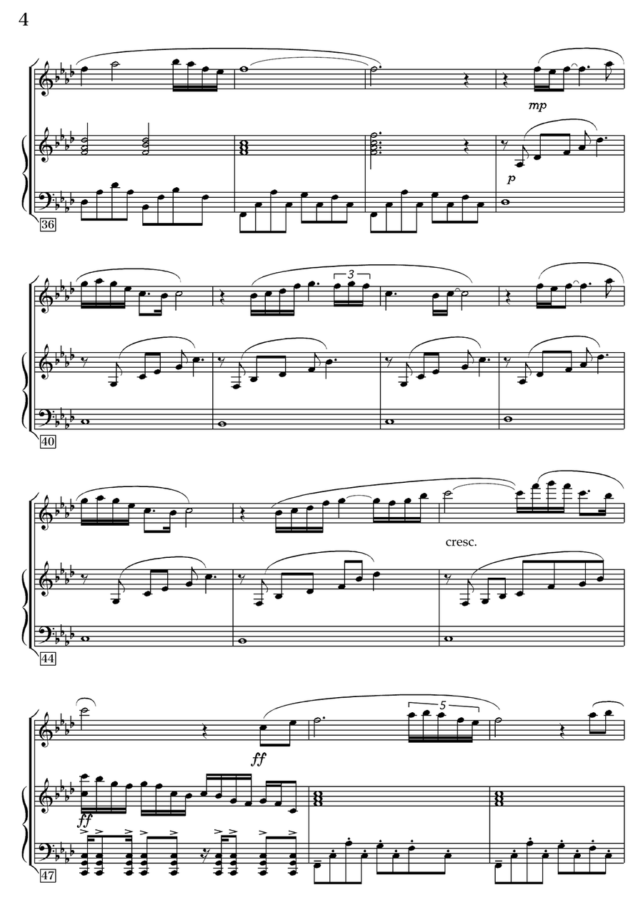 NAKASENDO (Flute + Piano) Flute Solo scores gallery preview page 5