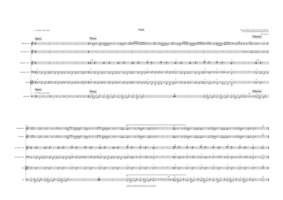 Faith Large Ensemble scores gallery preview page 1