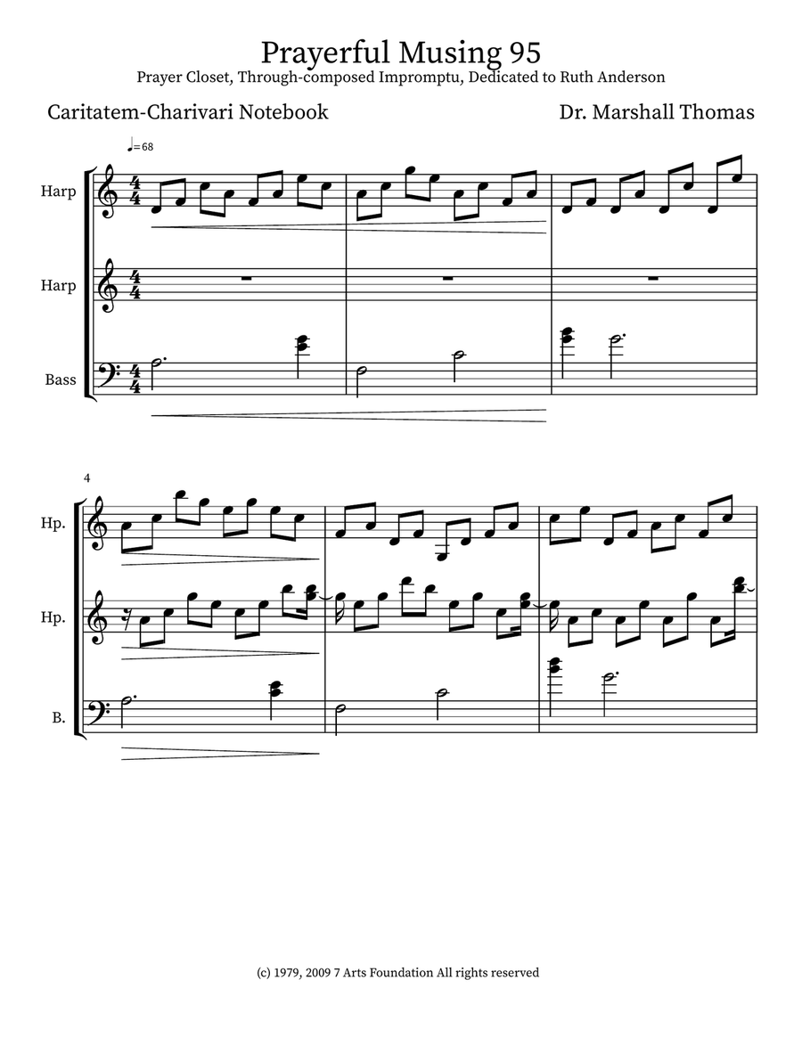 Prayerful Musing 95 Prayerful Musing 95 Small Ensemble scores gallery preview page 1