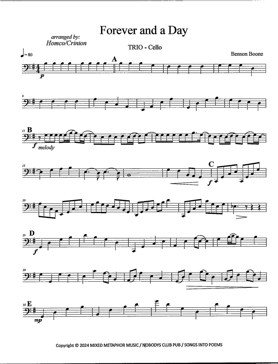 Forever And A Day Forever And A Day String Trio scores gallery preview page 6