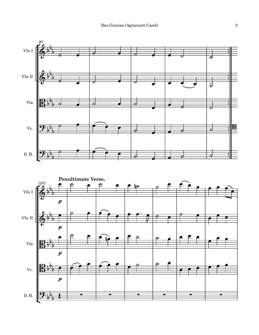 Deo Gracias (Agincourt Carol) String Orchestra scores gallery preview page 5
