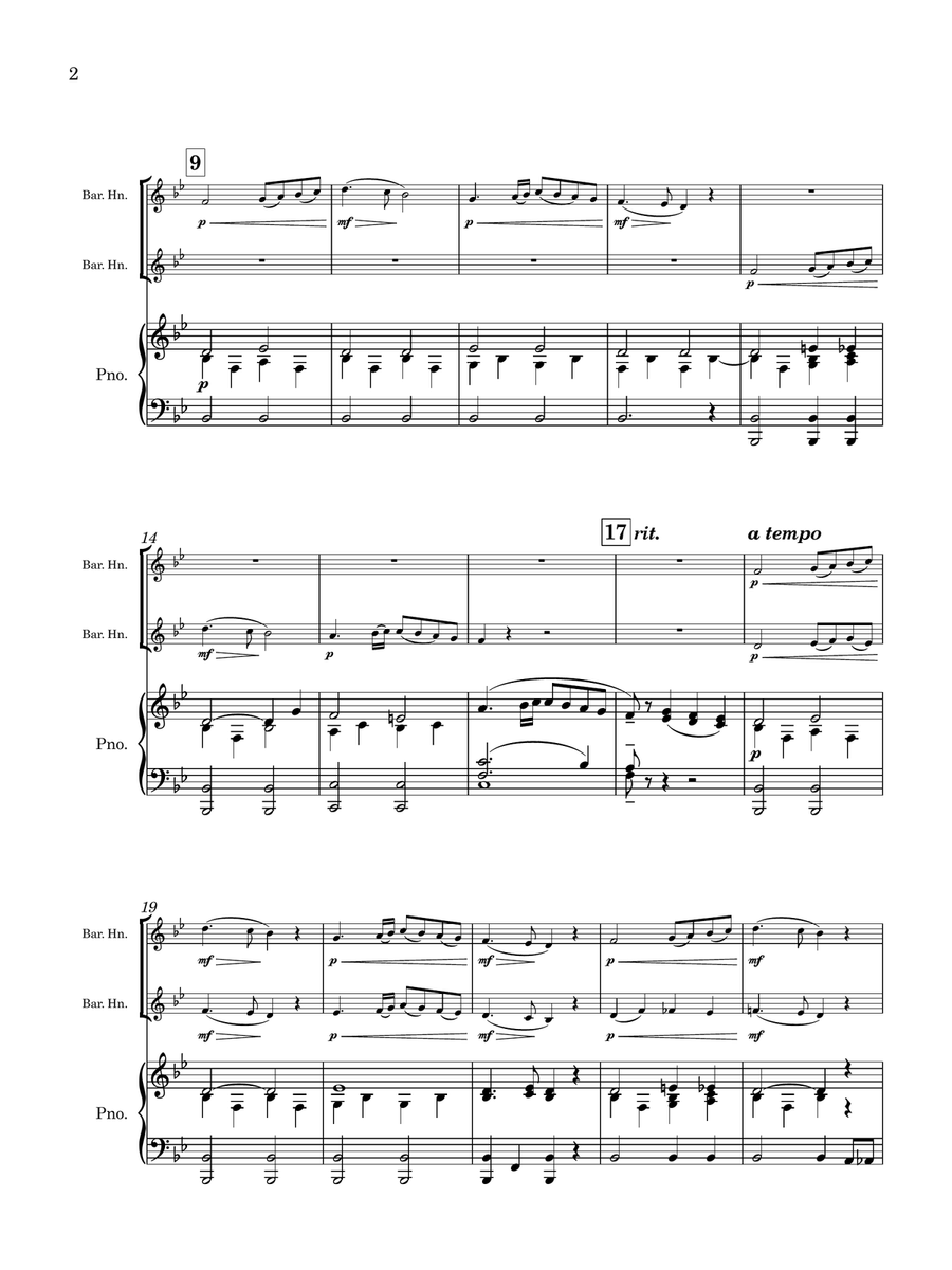 Charles DUVOIS | O Salutaris | for Brass Duet and Piano Accompaniment Brass Duet scores gallery preview page 6