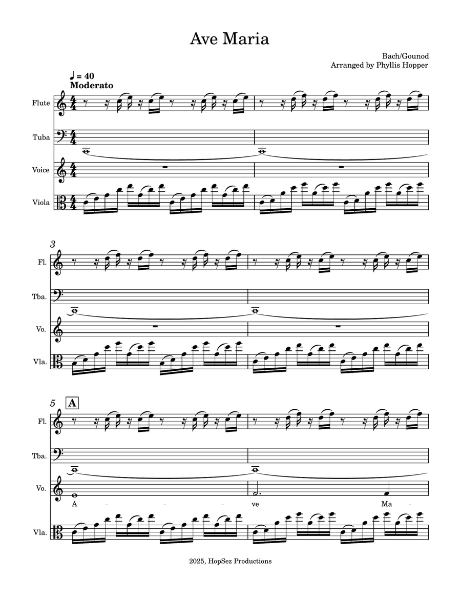 Ave Maria (Gounod) Ave Maria (Gounod) Small Ensemble scores gallery preview page 1