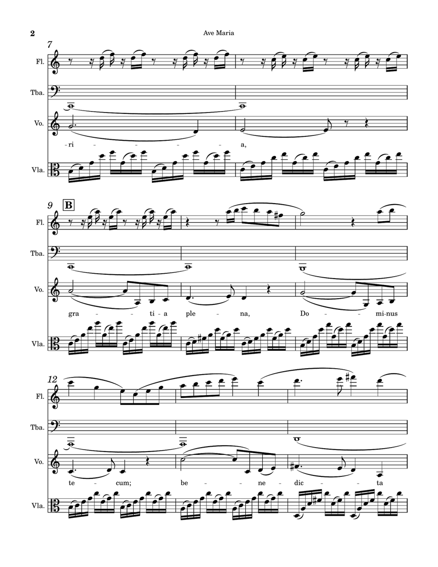 Ave Maria (Gounod) Ave Maria (Gounod) Small Ensemble scores gallery preview page 2