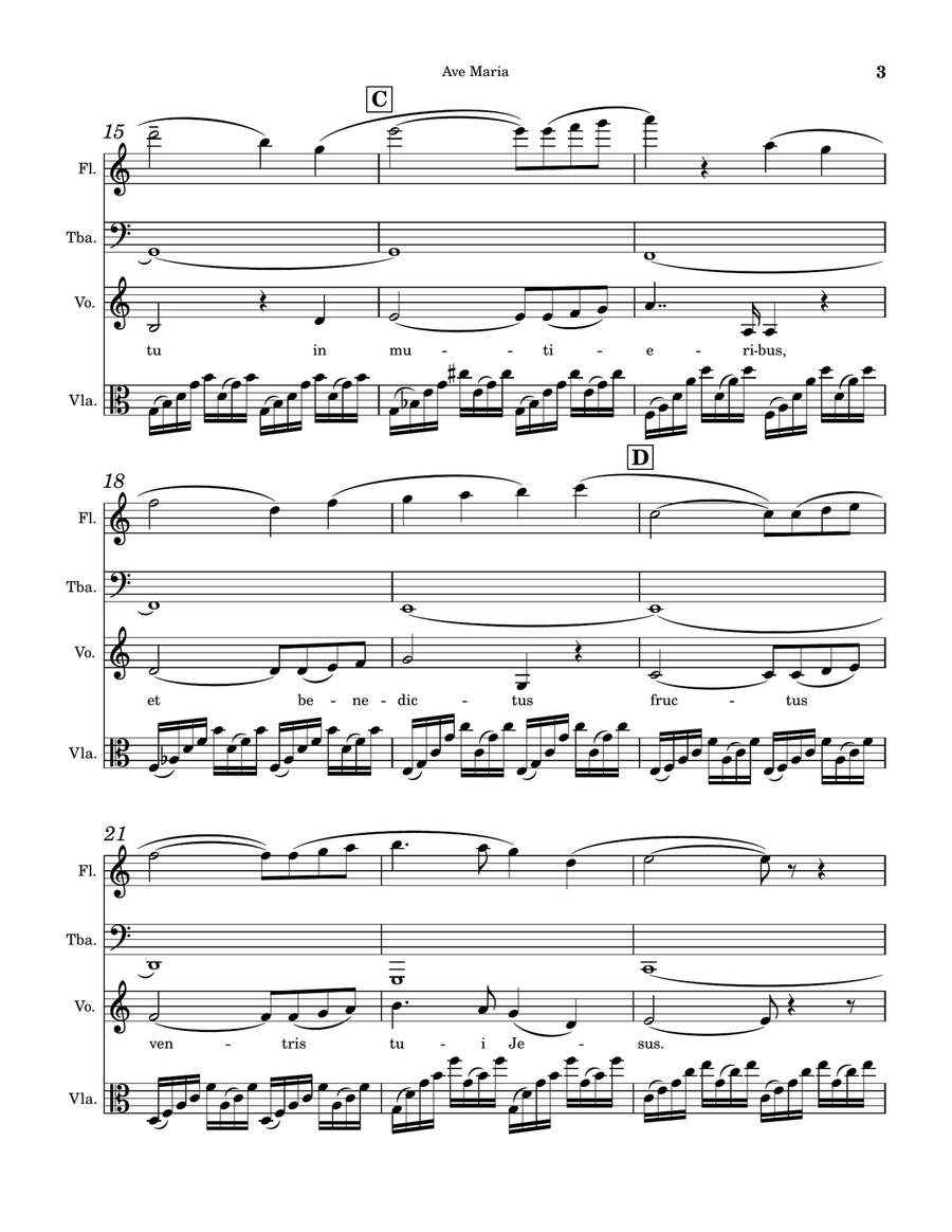 Ave Maria (Gounod) Ave Maria (Gounod) Small Ensemble scores gallery preview page 3