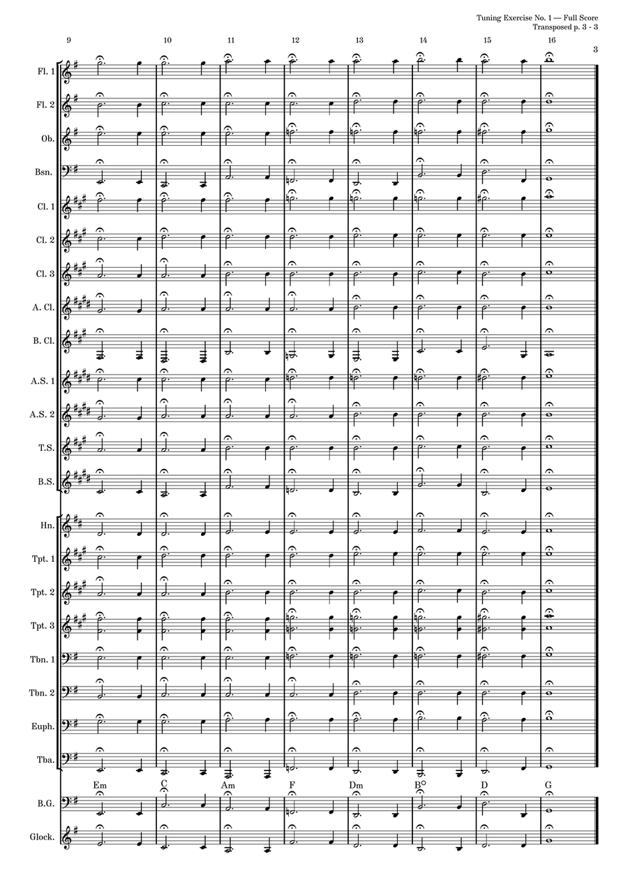 Tuning Exercise No. 1 Concert Band scores gallery preview page 3