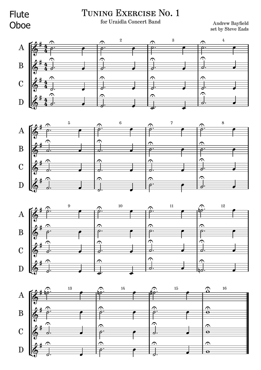 Tuning Exercise No. 1 Concert Band scores gallery preview page 5