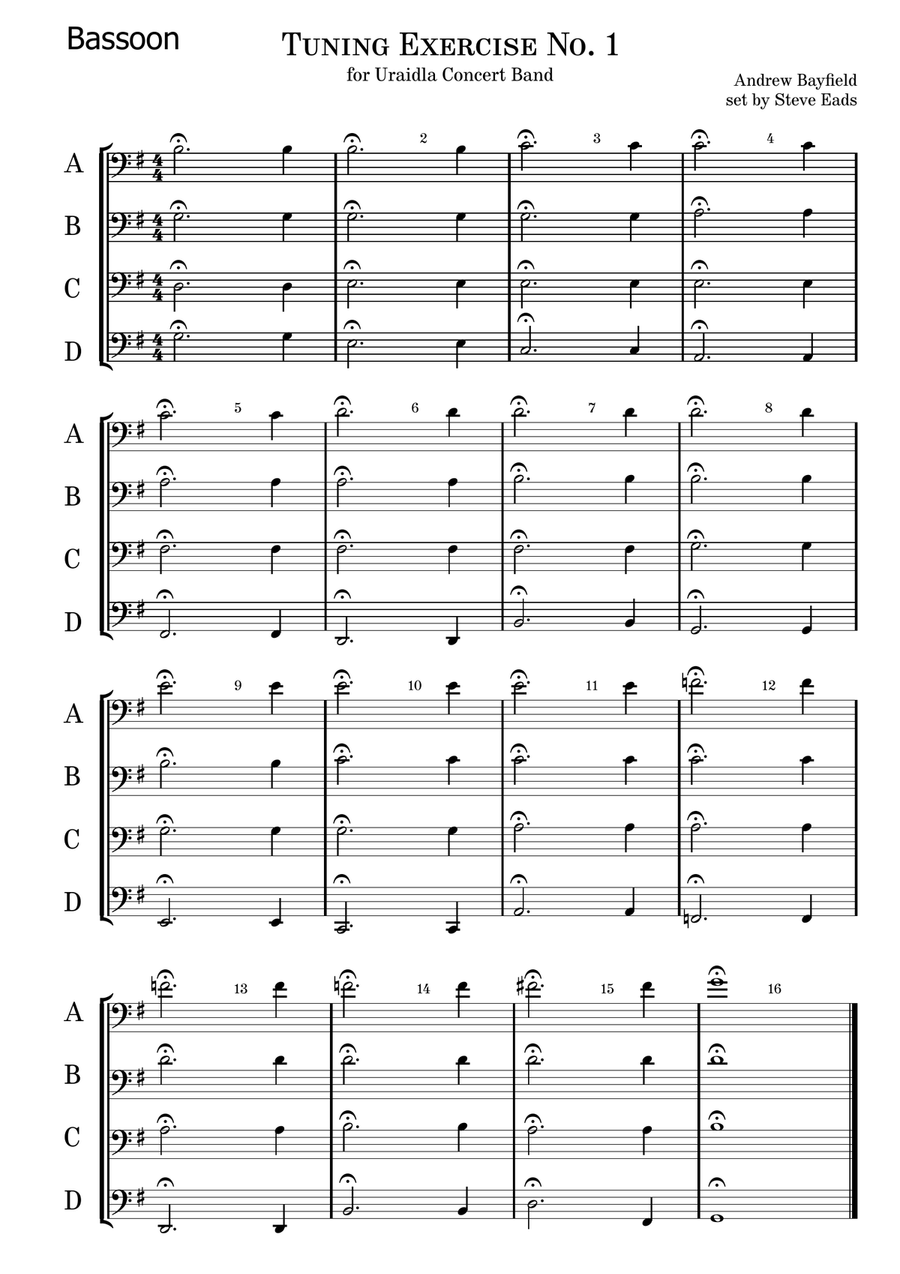 Tuning Exercise No. 1 Concert Band scores gallery preview page 6