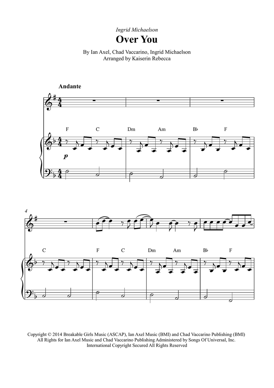 Over You Over You Soprano Saxophone scores gallery preview page 1