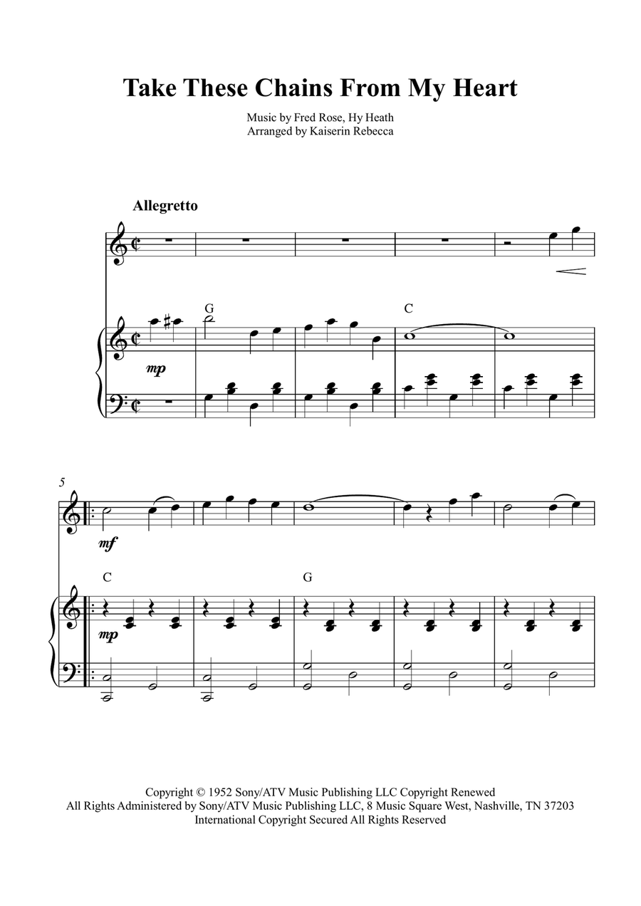 Take These Chains From My Heart Flute Solo scores gallery preview page 1
