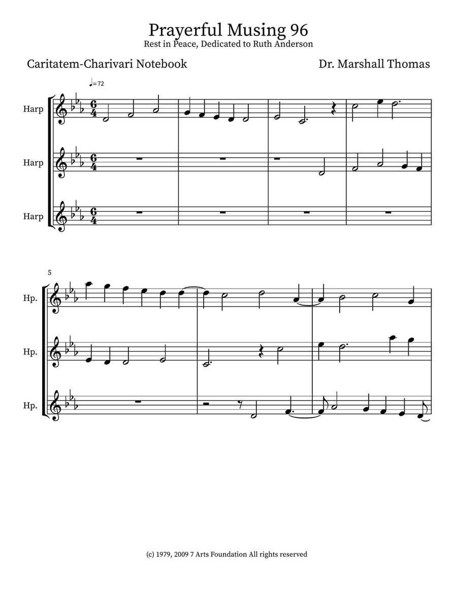 Prayerful Musing 96 Prayerful Musing 96 Small Ensemble scores gallery preview page 1