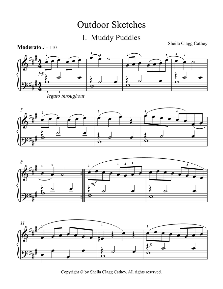 Outdoor Sketches Outdoor Sketches Piano Solo scores gallery preview page 2