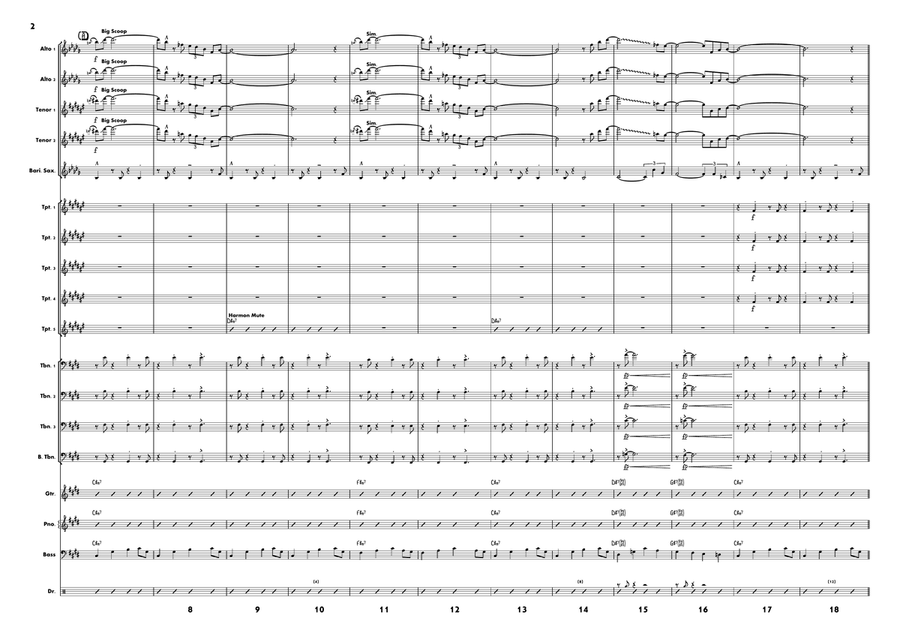 Belly Roll (The Boy In The Tree) Jazz Ensemble scores gallery preview page 2