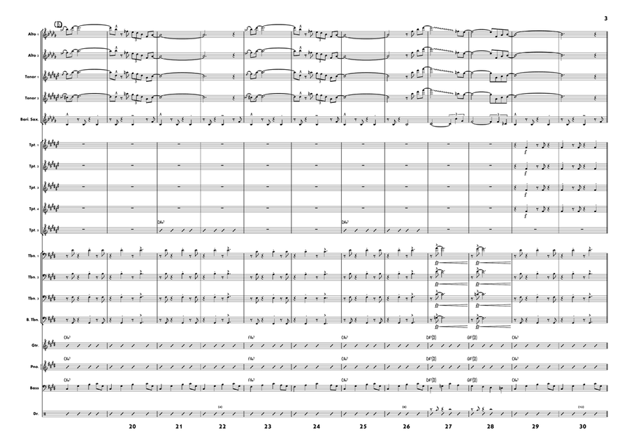 Belly Roll (The Boy In The Tree) Jazz Ensemble scores gallery preview page 3
