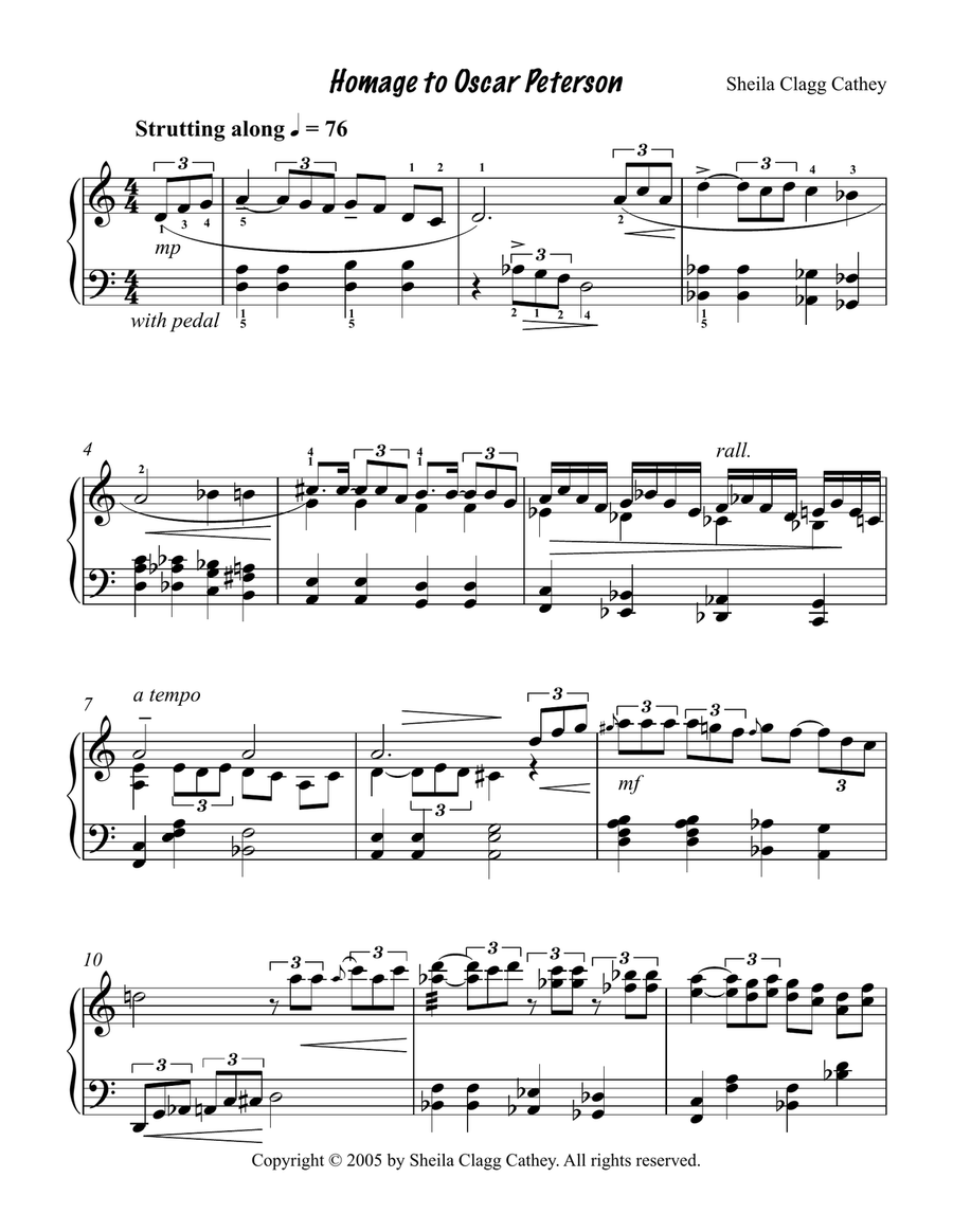 Homage to Oscar Peterson Piano Solo scores gallery preview page 2