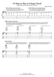 10 Ways to Play a G Major Chord