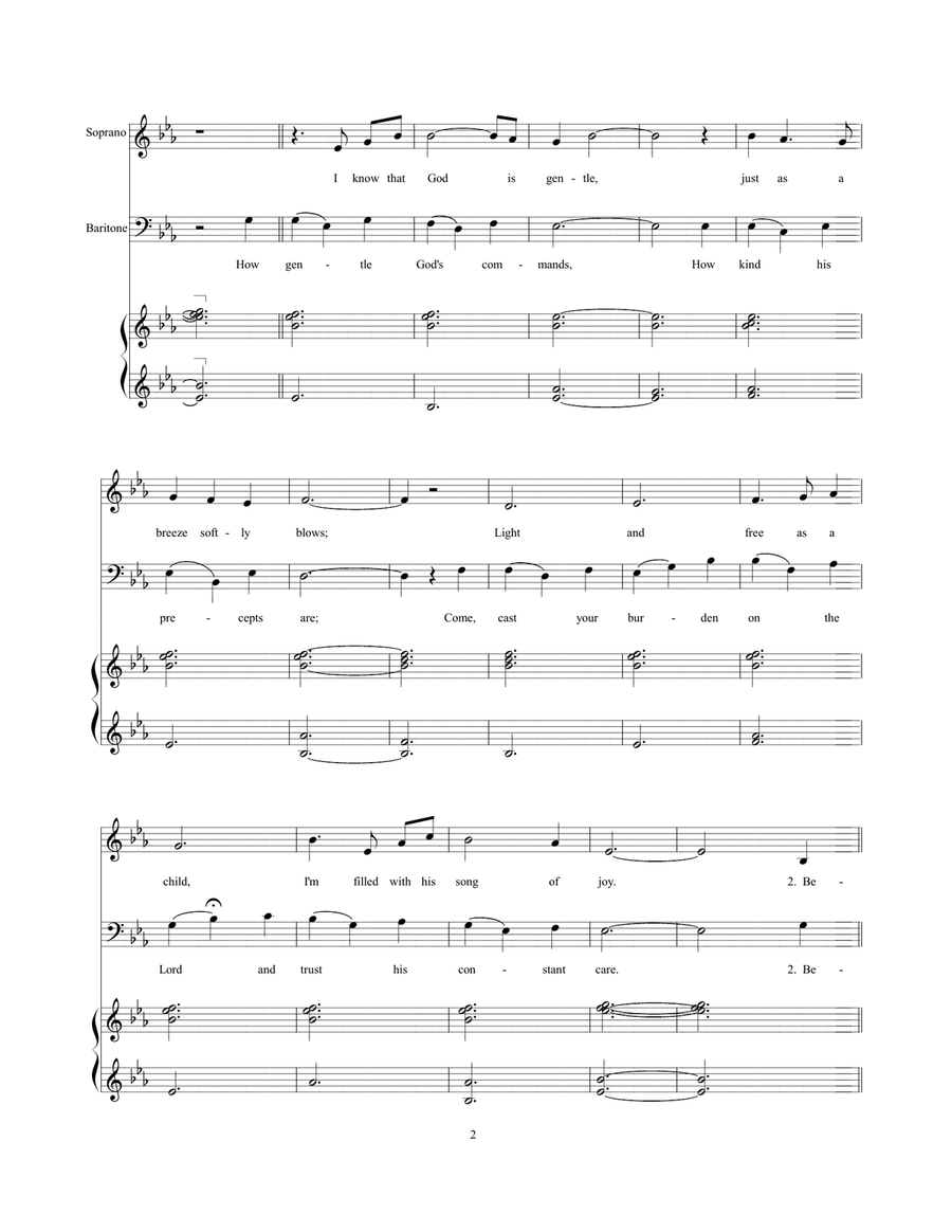 How Gentle Piano scores gallery preview page 3