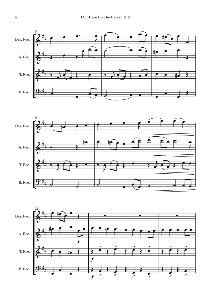I Sit Here on the Barren Hill Chamber Music scores gallery preview page 4