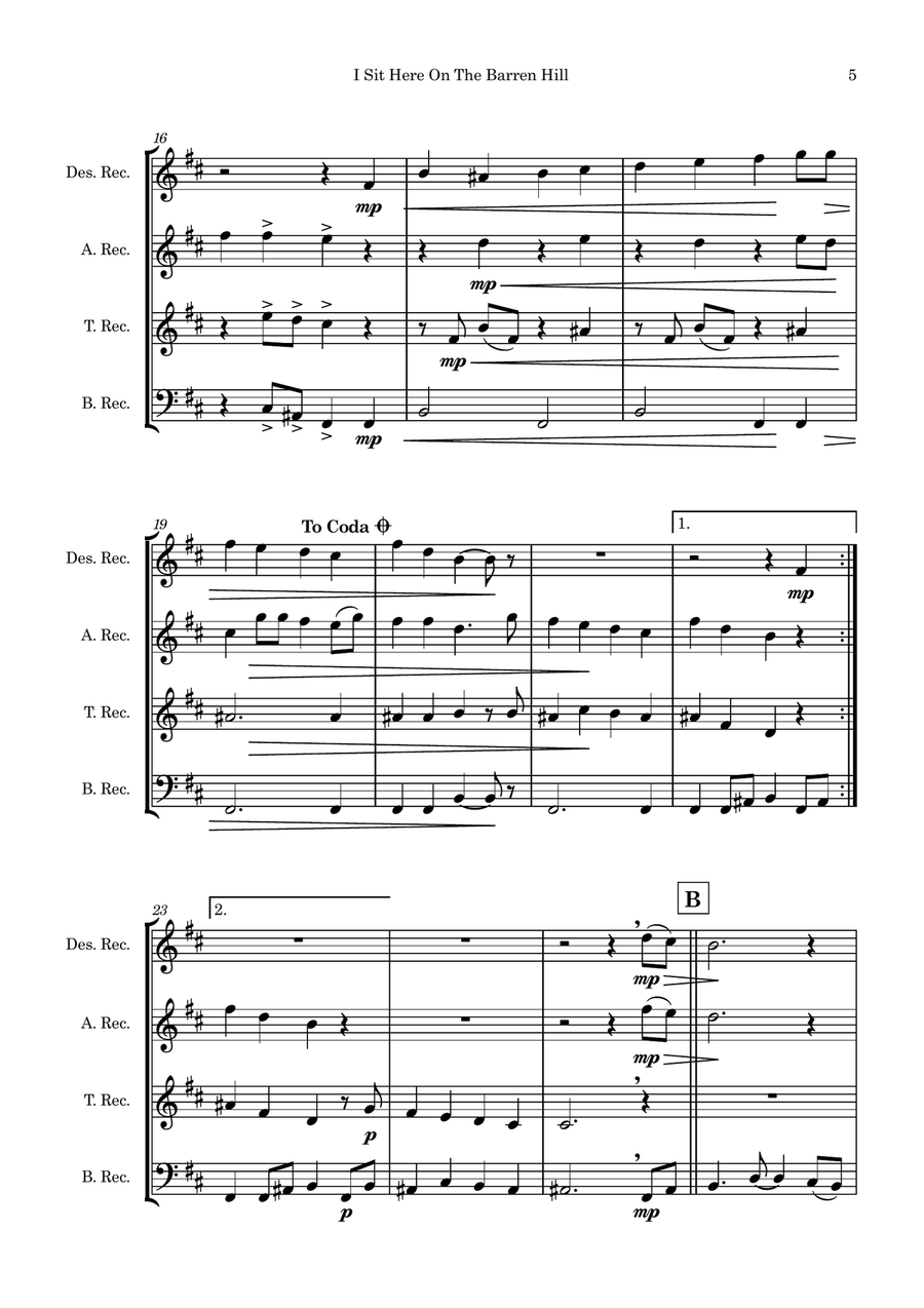 I Sit Here on the Barren Hill Chamber Music scores gallery preview page 5