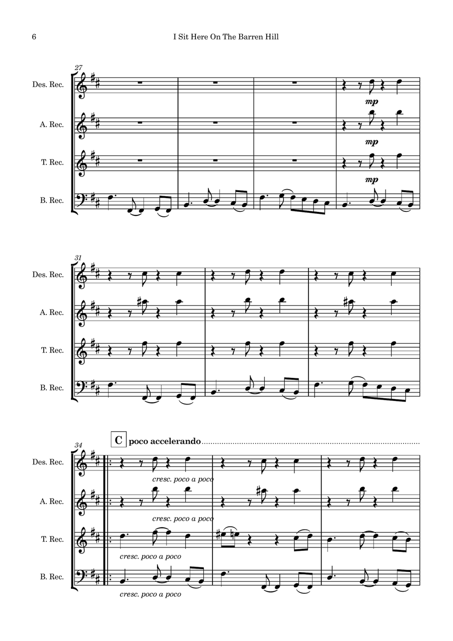 I Sit Here on the Barren Hill Chamber Music scores gallery preview page 6