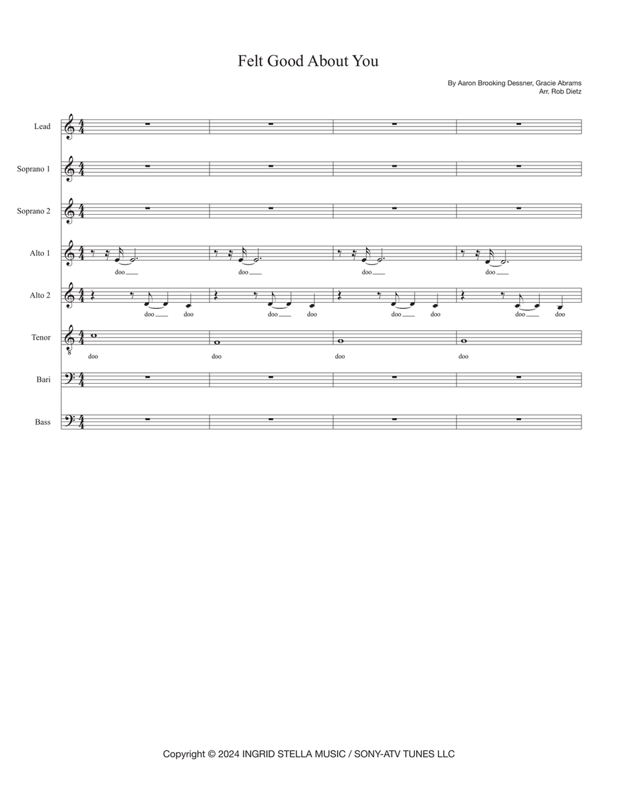Felt Good About You Felt Good About You Divisi scores gallery preview page 1