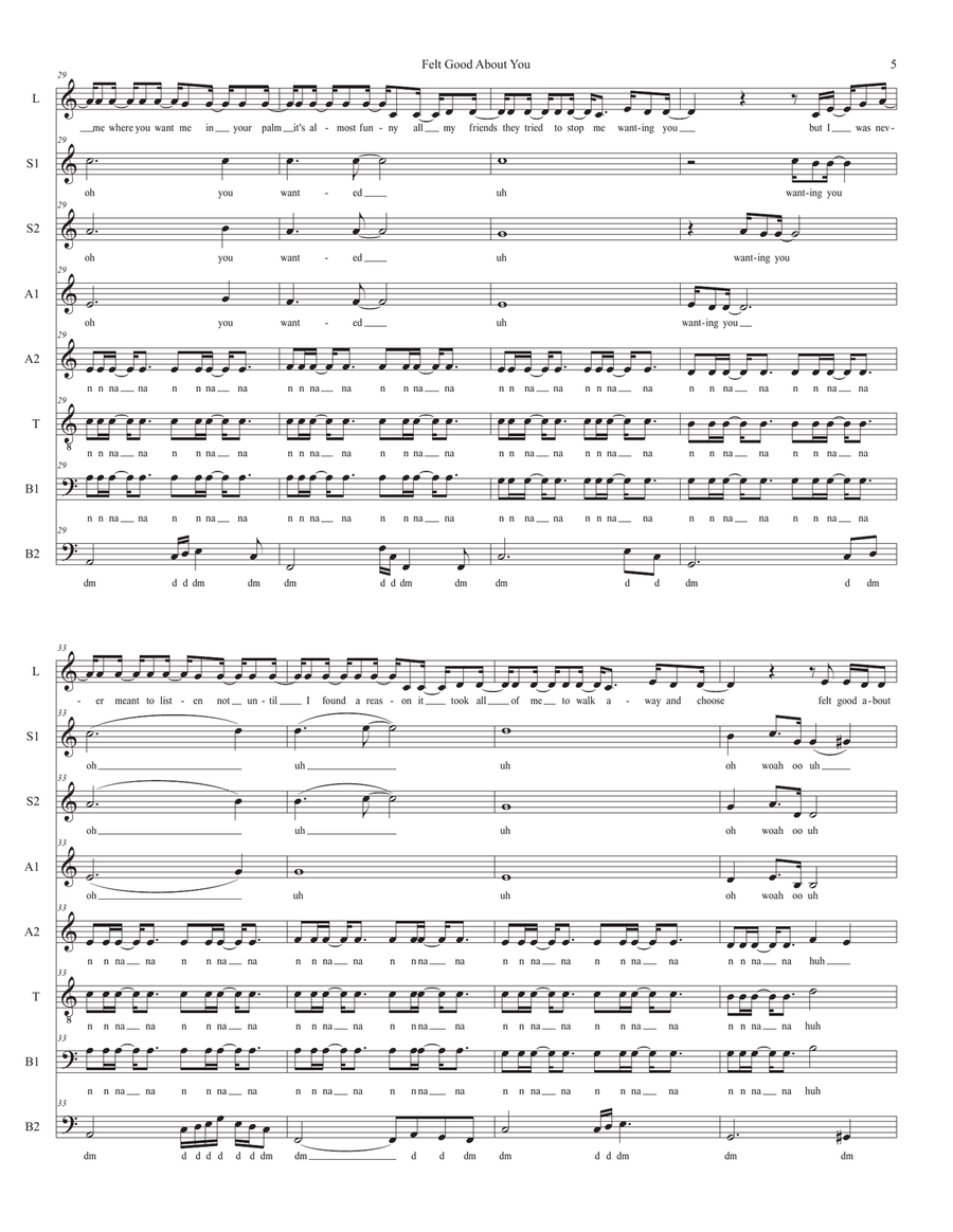 Felt Good About You Felt Good About You Divisi scores gallery preview page 5