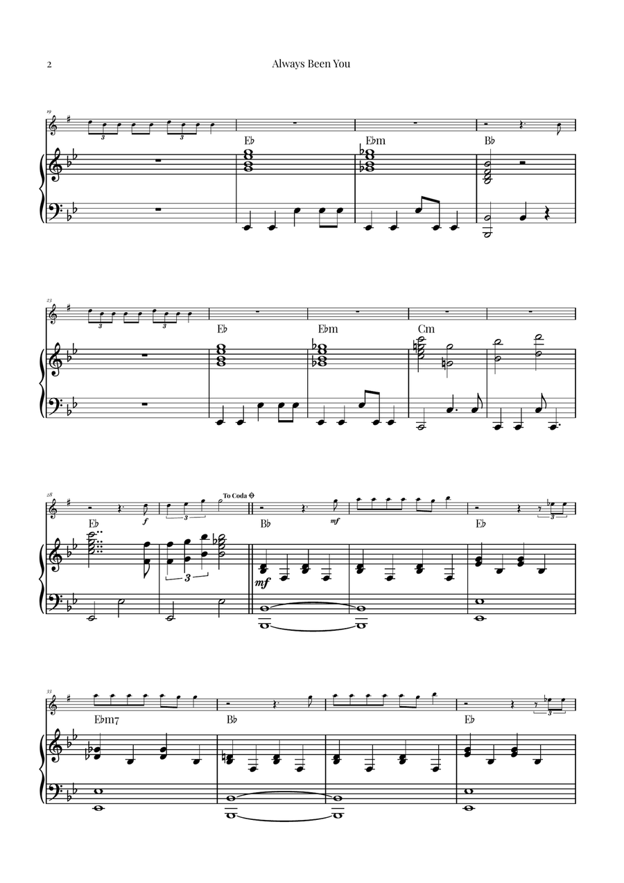 Always Been You Baritone Saxophone scores gallery preview page 2