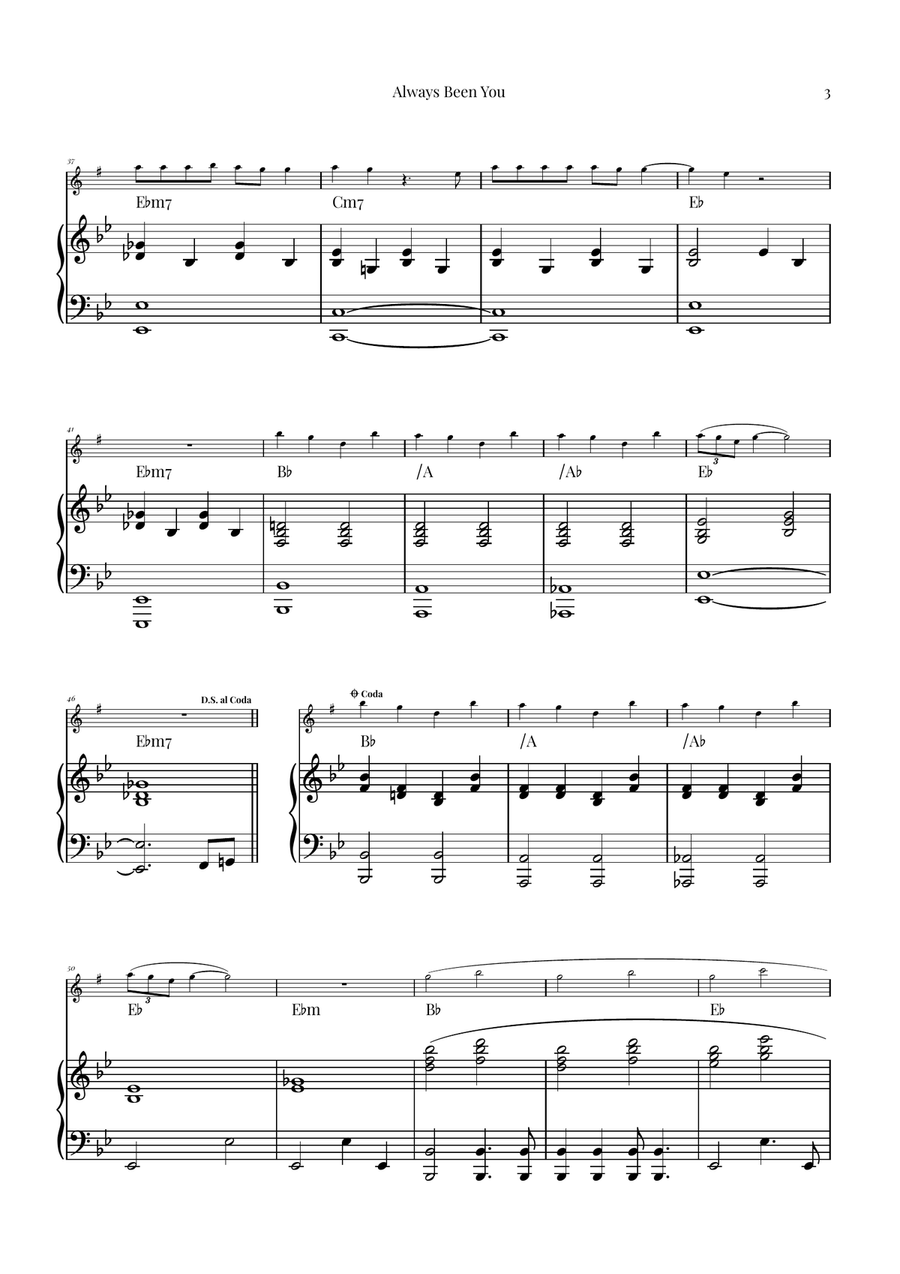 Always Been You Baritone Saxophone scores gallery preview page 3