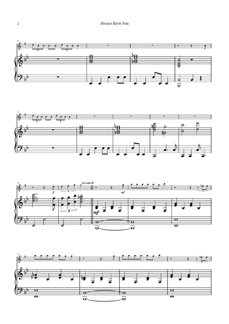 Always Been You Baritone Saxophone scores gallery preview page 2