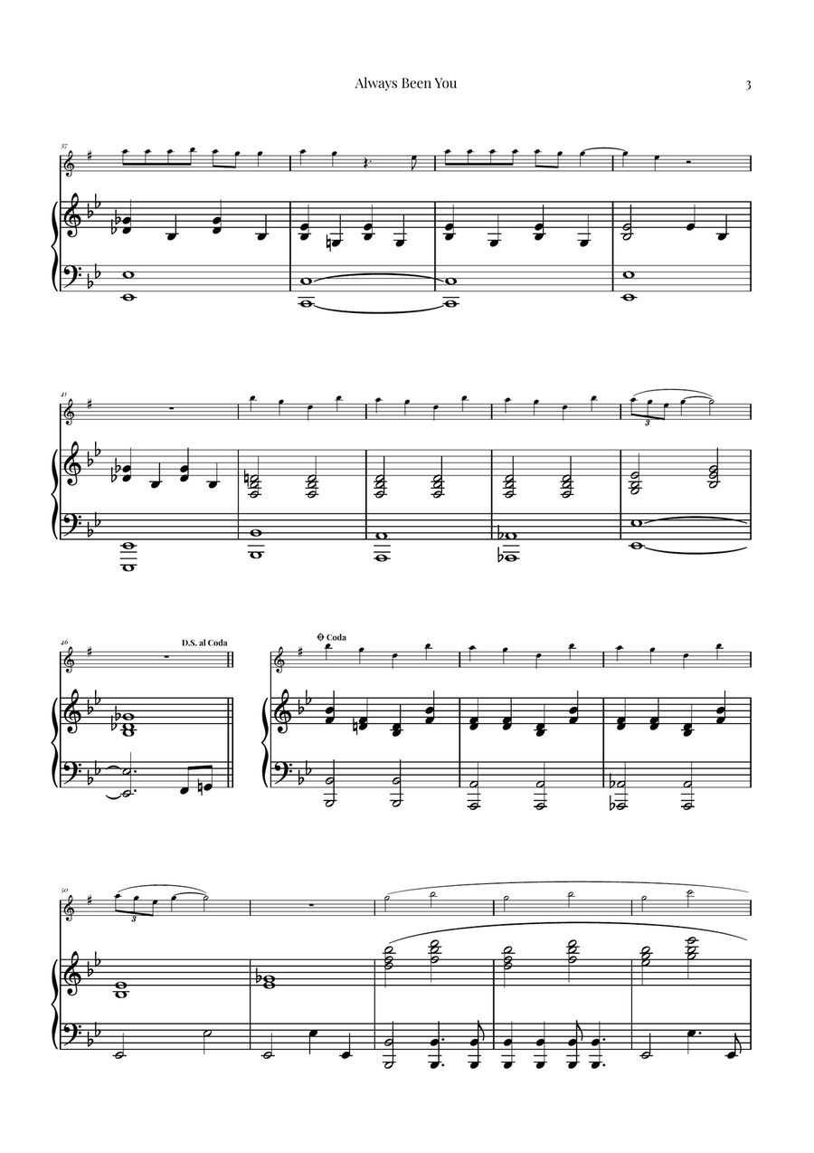 Always Been You Baritone Saxophone scores gallery preview page 3