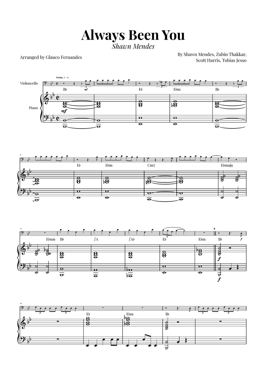 Always Been You Piano scores gallery preview page 1