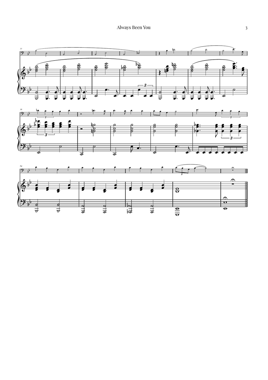 Always Been You Piano scores gallery preview page 3