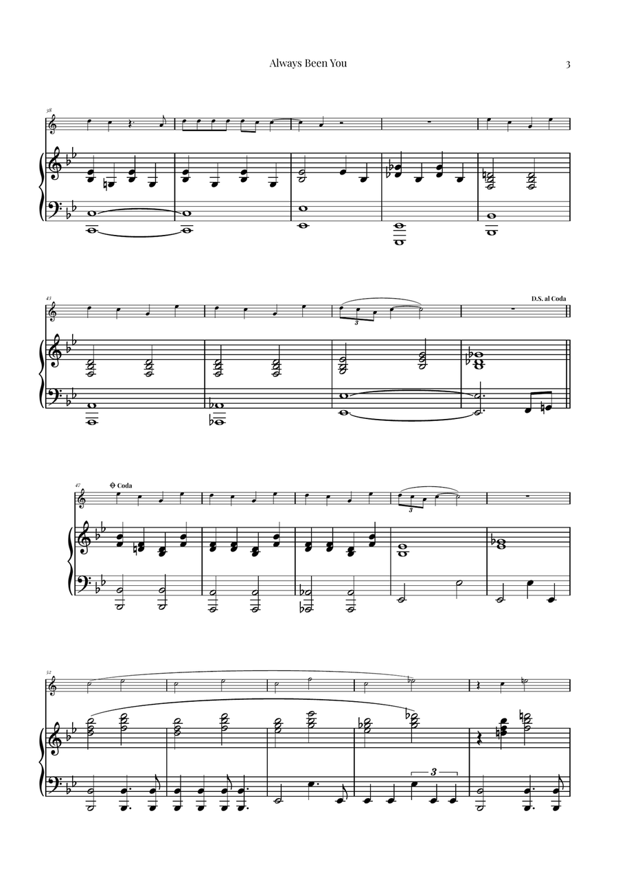 Always Been You B-Flat Clarinet scores gallery preview page 3