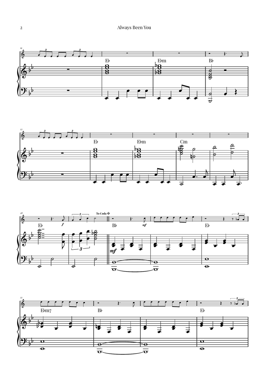 Always Been You B-Flat Trumpet scores gallery preview page 2
