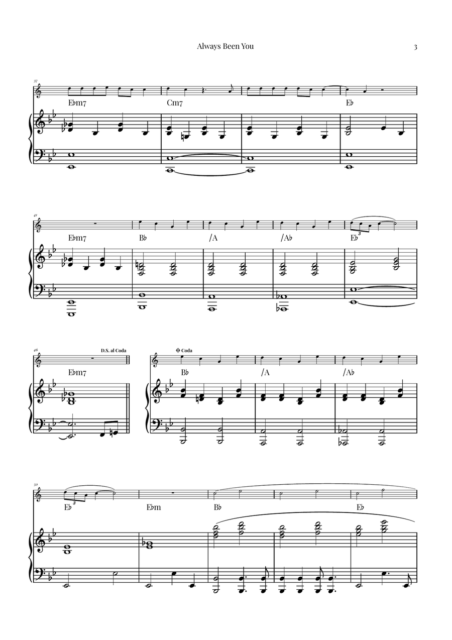 Always Been You B-Flat Trumpet scores gallery preview page 3